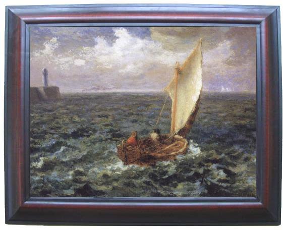 framed  Jean Francois Millet Fishing Boat, Ta052